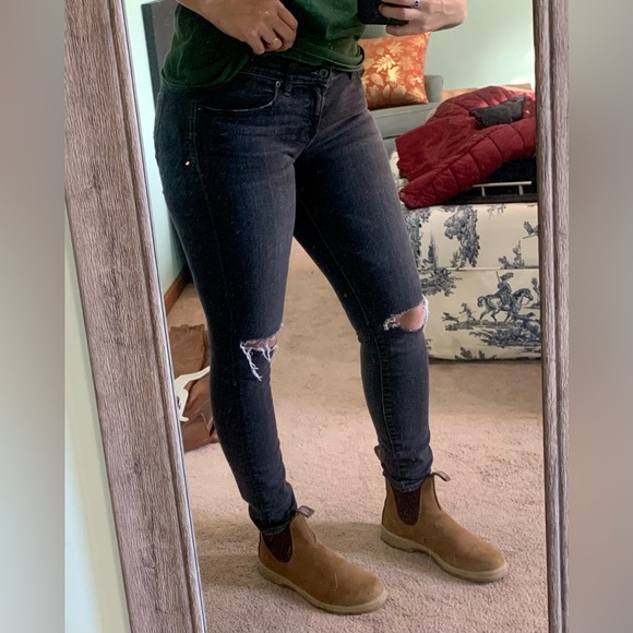 Lucky Brand distressed black skinny jeans - Picture 3 of 5